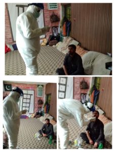 Read more about the article Sample collection from a suspected Corona case. Suspect is a labor at a construction site and had light fever, mild shortness of breath & headache. Sample was delivered to Lab for testing.