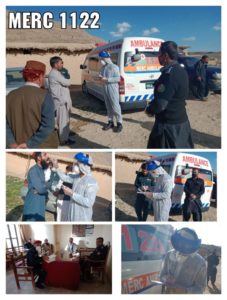 Read more about the article MERC 1122 Mobile Rapid Response Team (RRT) collecting samples from 3 suspected Corona patients in Hanna Orak area.