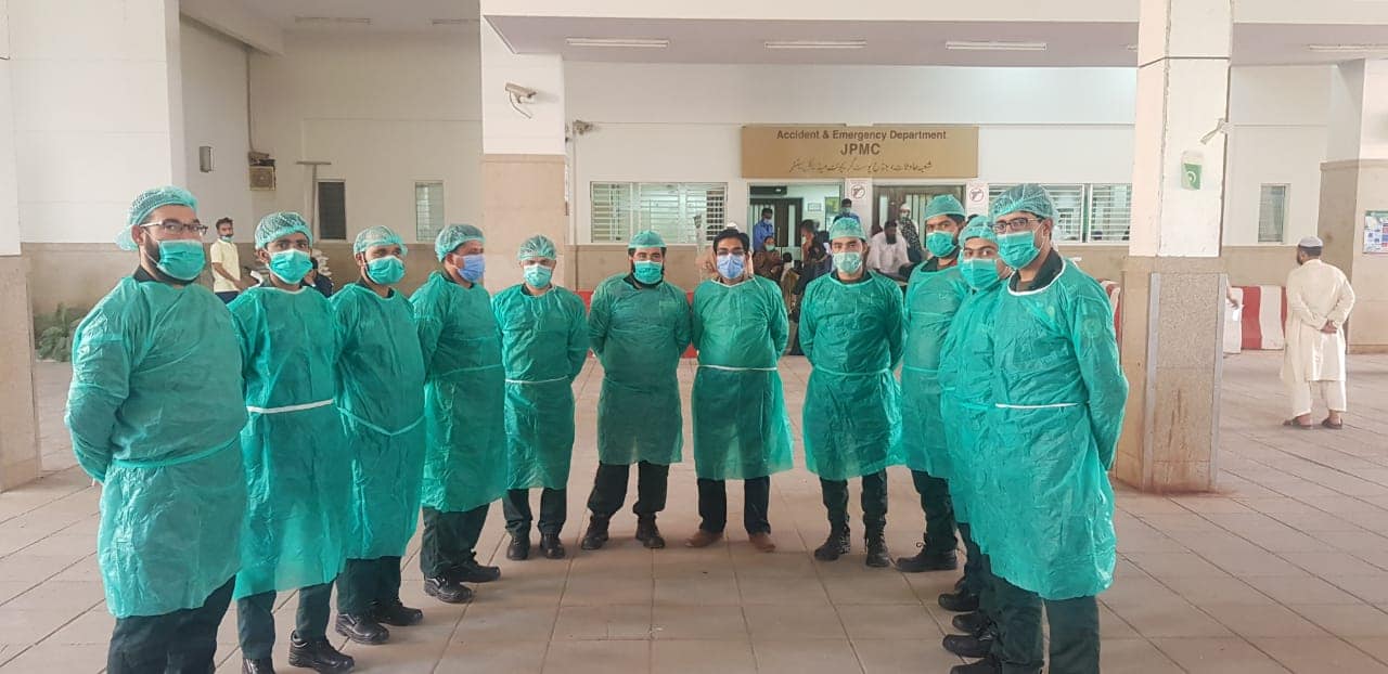 Read more about the article Two weeks practical exposure in the ER/trauma department of JPMC, Karachi. 52 medical officers and paramedics of PPHI MERC being trained in two batches