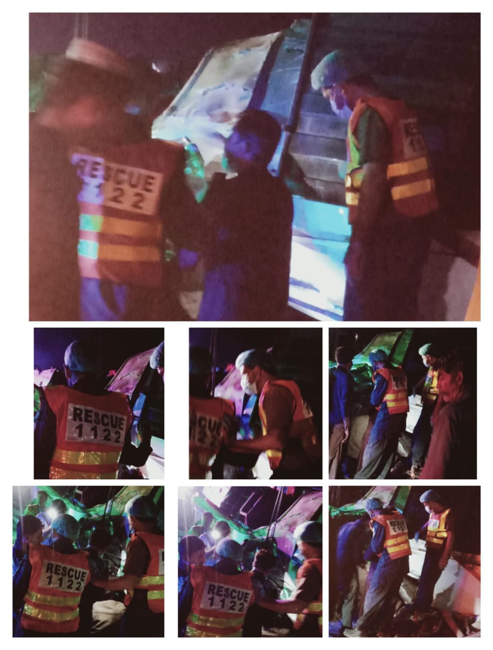 Read more about the article سڑک حادثہ اپڈیٹ رپورٹ MERC ٹیارو اوتھل اوتھل وایارو فارم کے قریب مسافر کوچ کو حادثہ۔ حادثے میں 14 افراد جاں بحق جبکہ 12 افراد زخمی ہوئے جان بحق اور زخمیوں میں بچے اور عورتیں شامل ہیں جنہیں MERC 1122 کی ٹیم نے بروقت ریسکیو کرکے طبی امداد دے کر جان بحق اور زخمیوں کو ریسکیو 1122 ایمبولینس اور ایدھی ایمبولینس کے ذریعہ سول اسپتال اوتھل پہنچا دیا۔ کوچ پنجگور سے کراچی جارہی تھی۔ کسی بھی ایمرجنسی کی صورت میں 1122 پہ کال کریں